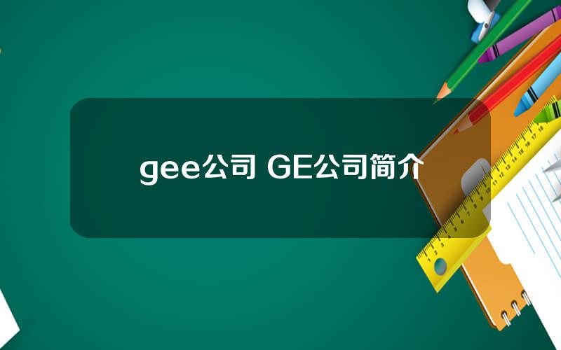 gee公司 GE公司简介